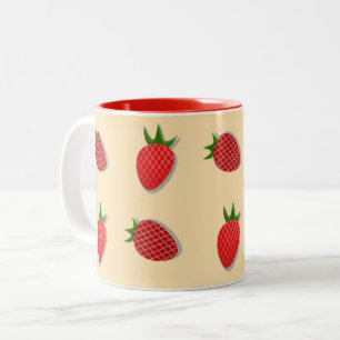Tasse 2 Couleurs Motif de fraises pour les fruits à l'été bonnes vi