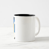 Tasse 2 Couleurs Motif de géométrie Bauhaus (Devant droit)