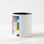 Tasse 2 Couleurs Motif de géométrie Bauhaus (Centre)