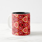 Tasse 2 Couleurs Motif de grenade et pamplemousse (Devant gauche)