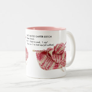 Tasse 2 Couleurs Motif de Knit d'amusement "de point de jarretière