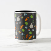Tasse 2 Couleurs Motif de l'espace (Devant droit)