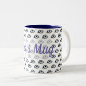 Tasse 2 Couleurs Motif de l'oeil bleu Husky (Devant droit)