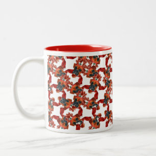 Tasse 2 Couleurs Motif de Noël de Boxer Drôle