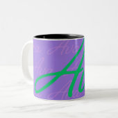 Tasse 2 Couleurs Motif de nom extensible Ava (Devant gauche)