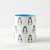 Tasse 2 Couleurs Motif de pingouin noir et blanc moderne (Centre)
