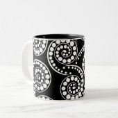 Tasse 2 Couleurs Motif de remous de Paisley moderne (Devant gauche)