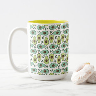 Tasse 2 Couleurs Motif de salade d'avocat et de coriandre