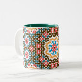 Tasse 2 Couleurs Motif de style marocain (Devant gauche)