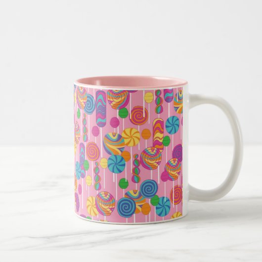 Tasse 2 Couleurs Motif de sucrerie de lucettes (Droit)
