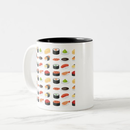 Tasse 2 Couleurs Motif de sushi d'amusement (Devant gauche)