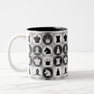 Tasse 2 Couleurs Motif d'échecs