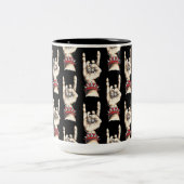 Tasse 2 Couleurs Motif des cornes noires (Centre)