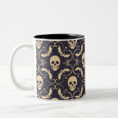 Tasse 2 Couleurs Motif des crânes d'Halloween (Gauche)