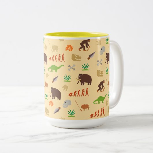 Tasse 2 Couleurs Motif d'évolution (Devant droit)
