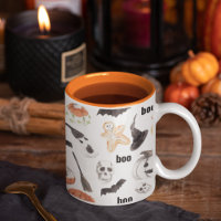 Motif d'horreur d'Halloween coloré