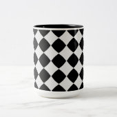 Tasse 2 Couleurs Motif diamant noir et blanc (Centre)