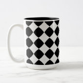 Tasse 2 Couleurs Motif diamant noir et blanc (Gauche)