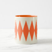 Tasse 2 Couleurs Motif diamant orange rétro (Centre)