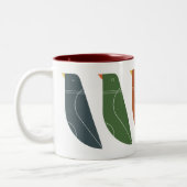 Tasse 2 Couleurs motif d'oiseau moderne rétro (Gauche)
