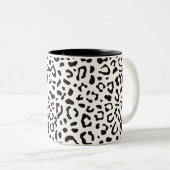 Tasse 2 Couleurs Motif Empreinte de léopard tendance (Devant droit)