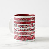 Tasse 2 Couleurs Motif ethnique ukrainien (Devant gauche)