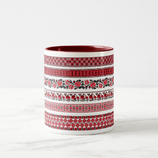 Tasse 2 Couleurs Motif ethnique ukrainien