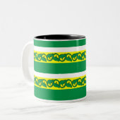 Tasse 2 Couleurs motif feuille (Devant gauche)