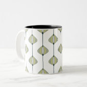 Tasse 2 Couleurs motif feuille (Devant gauche)