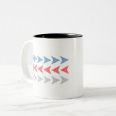 Tasse 2 Couleurs Motif Flèche (Devant gauche)