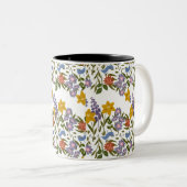 Tasse 2 Couleurs Motif Fleurs (Devant droit)