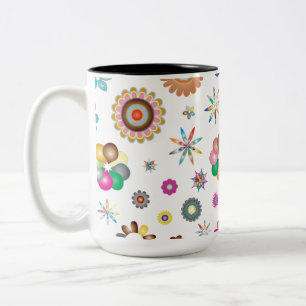 Tasse 2 Couleurs Motif floral