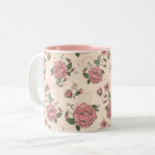 Tasse 2 Couleurs Motif floral 5 (Devant gauche)