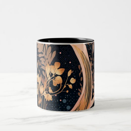 Tasse 2 Couleurs motif floral Abstrait, pois, vignes (Centre)