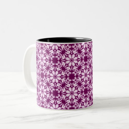Tasse 2 Couleurs motif floral de victorian (Devant gauche)