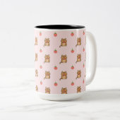 Tasse 2 Couleurs motif fraise et chipmunk (Devant droit)