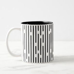 Tasse 2 Couleurs Motif géométrique à ligne noire