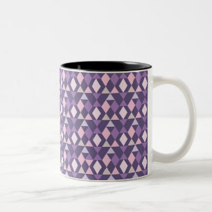 Tasse 2 Couleurs Motif géométrique arabe pourpre