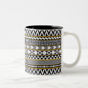 Tasse 2 Couleurs Motif géométrique audacieux