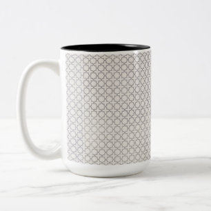 Tasse 2 Couleurs Motif géométrique beige islamique