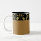 Tasse 2 Couleurs Motif Géométrique Or et Art Déco Noir (Gauche)