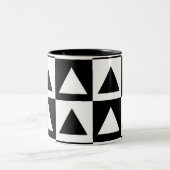Tasse 2 Couleurs Motif géométrique triangle noir et blanc (Centre)