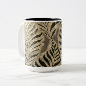 Tasse 2 Couleurs Motif Gold Leaf (Devant gauche)