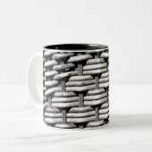 Tasse 2 Couleurs Motif gris Abstrait et élégant (Devant gauche)