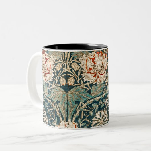 Tasse 2 Couleurs Motif Honeysuckle - Design de William Morris (Devant gauche)