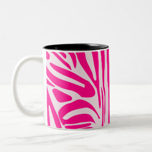Tasse 2 Couleurs Motif imprimé zèbre rose