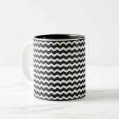 Tasse 2 Couleurs Motif Kohl Black Chevron (Devant gauche)