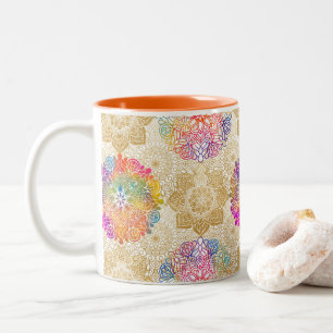 Tasse 2 Couleurs Motif Mandala
