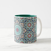 Tasse 2 Couleurs Motif marocain vintage (Devant droit)