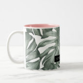 Tasse 2 Couleurs Motif Moderne d'Oasis à l'Aquarelle Tropicale aux  (Gauche)